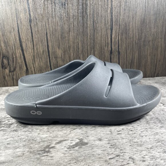 OOFOS OOahh Sport Flex Slides Recovery Sandals Gray Mens Sz 10 main image 6